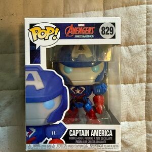 Funko Pop! Captain America Mech Strike Figure - Blue, Red, White